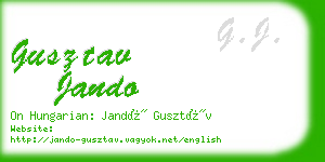 gusztav jando business card